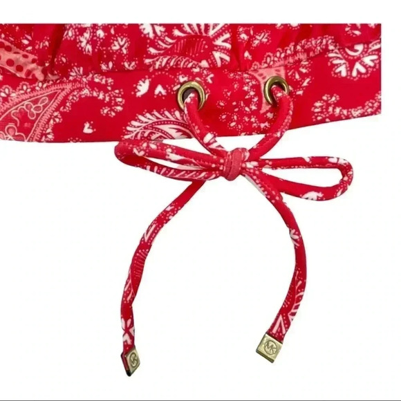 Michael Kors Paisley Blouson Bandini Womens Swim Top - Picture 4 of 8